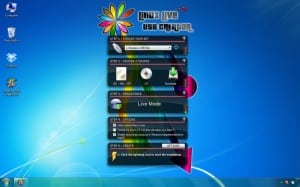 Interface de Linux Live Creator USB