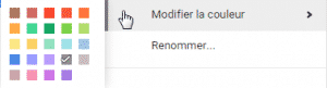 Modifier la couleur d'un dossier (Clic-droit > modifier la couleur)