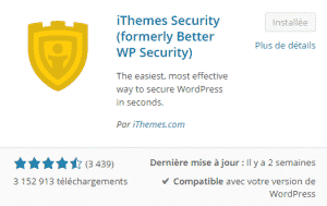 Plugin "ithemes security"