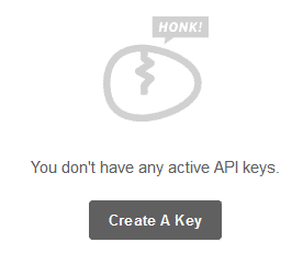 Création de l'API Key
