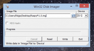 Installation de RaspyFi avec Win32DiskManager