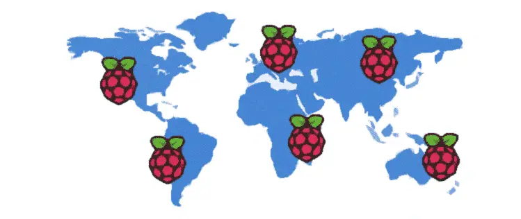 Une carte mondiale avec des Raspberry-Pi : Rastrack