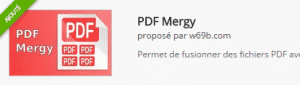 Installation de l'extension PDF Mergy