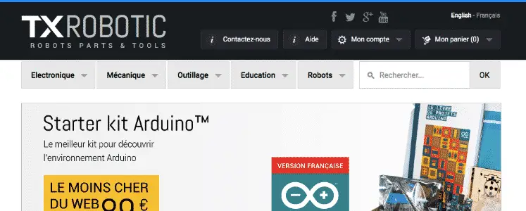 Un bon site pour vos projets robotiques et électroniques : TXRobotic
