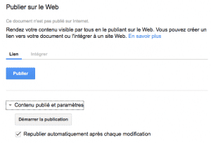 Publier sur le Web