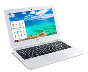 Acer Chromebook CB3-111-C1D4 11" Blanc (Intel Celeron, 2 Go de RAM, SSD 32 Go, Chrome OS)