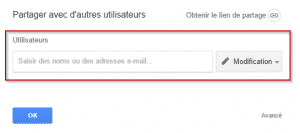 "Partager le fichier en modification avec l'adresse mail des joueurs"