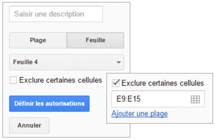 Protéger une feuille sous Google Sheets