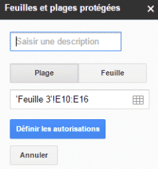 Protéger une plage de données sous Google Sheets