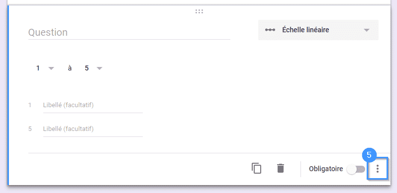 Échelle linéaire google form
