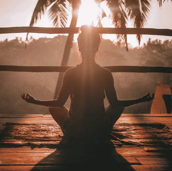 girl meditate