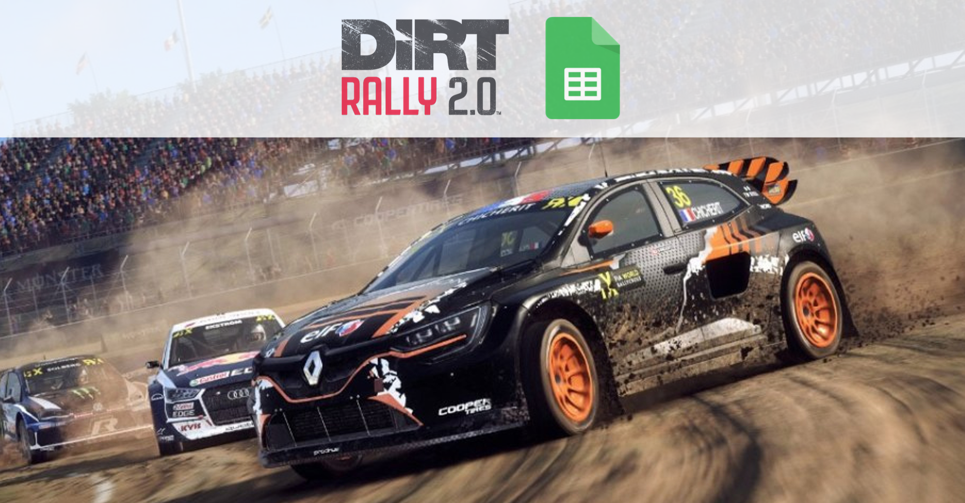 Google Sheets : un fichier pour suivre votre propre championnat de Rallycross sur DiRT Rally 2.0 !