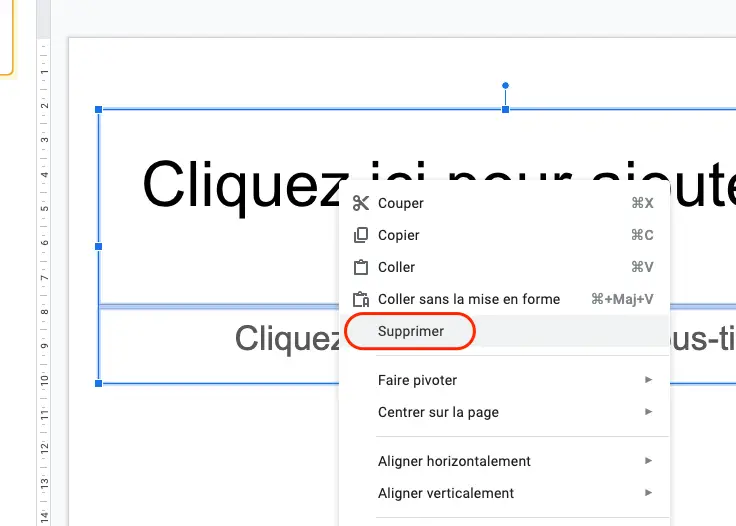supprimer-zone-texte-slides