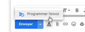 Programmer l'envoi (gmail)