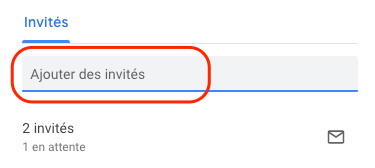 ajouter des invités hangouts agenda 