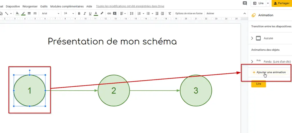 Ajouter une animation dans Google Slides