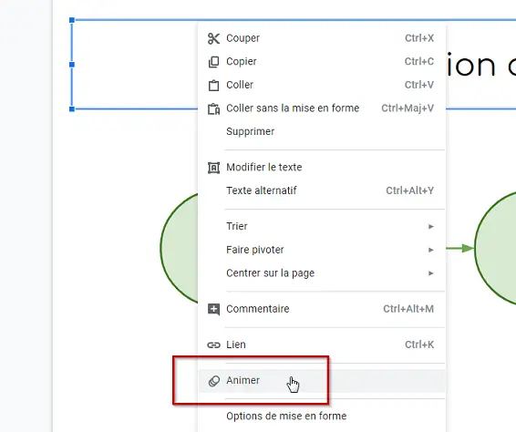 Animer un objet avec Google Slides