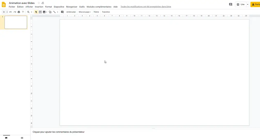 Google Slides vierge