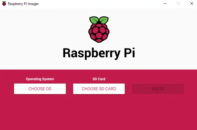 Interface de Raspberry-Pi Imager