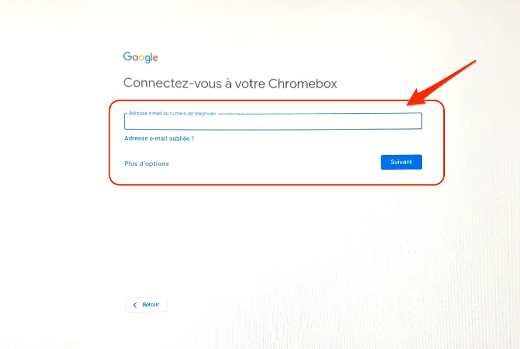 connexion compte Google Chromium