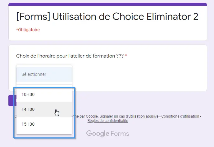 La question n'affiche maintenant plus l'heure choisie 5 fois.