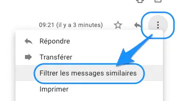 Filtrer les messages similaires Gmail