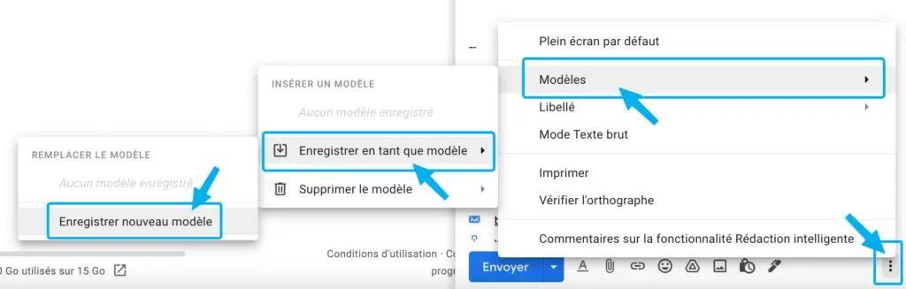 Enregistrer un nouveau mail dans les modèles de mail.