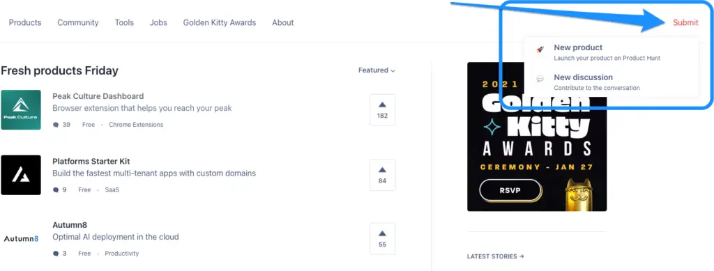submit product hunt