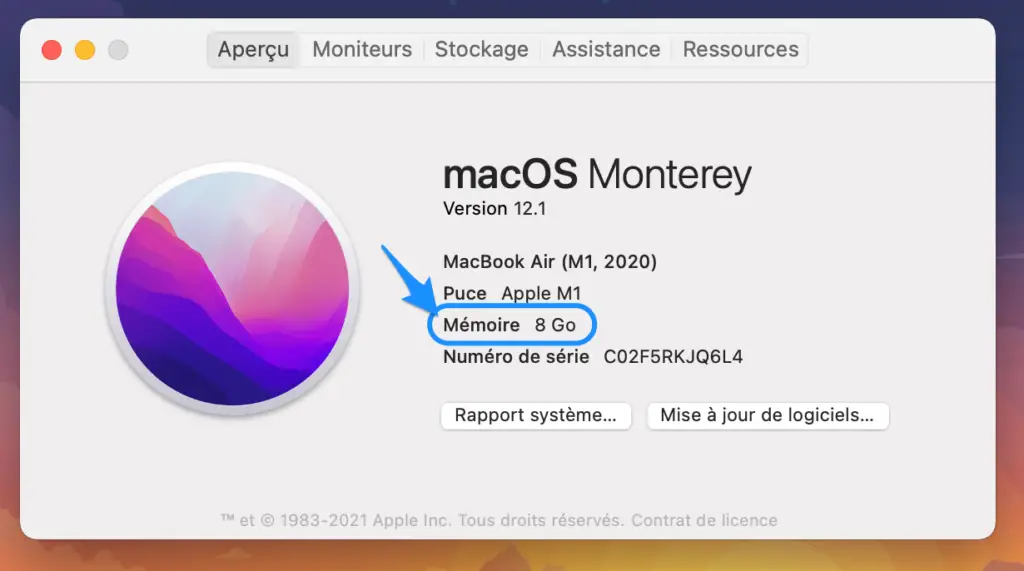 menu aperçu macbook MacOS