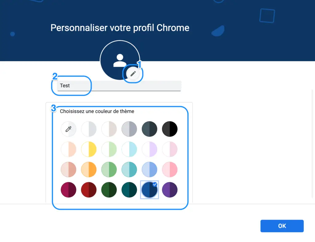 personnaliser le profil chrome