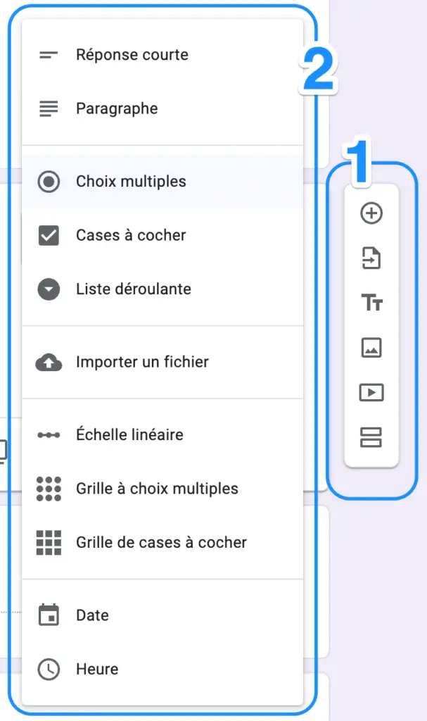 types de questions sous google forms 2022