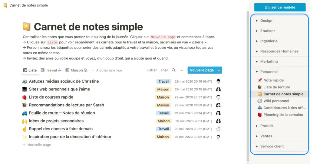 accès modèles notion 01