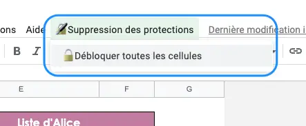 suppression des protections sheets