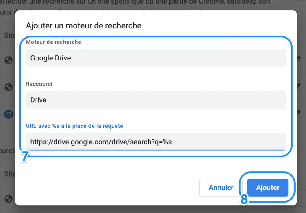 ajouter moteur de recherche dans chrome