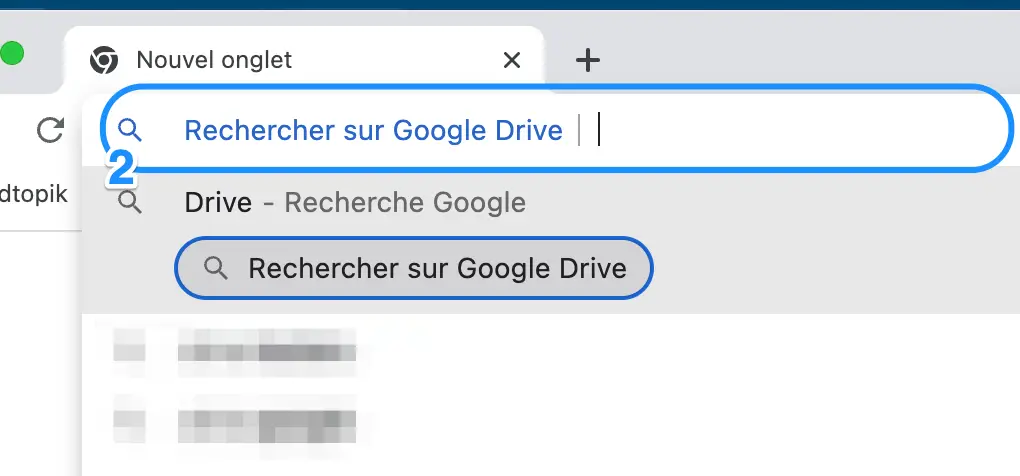 rechercher google drive depuis chrome 2.