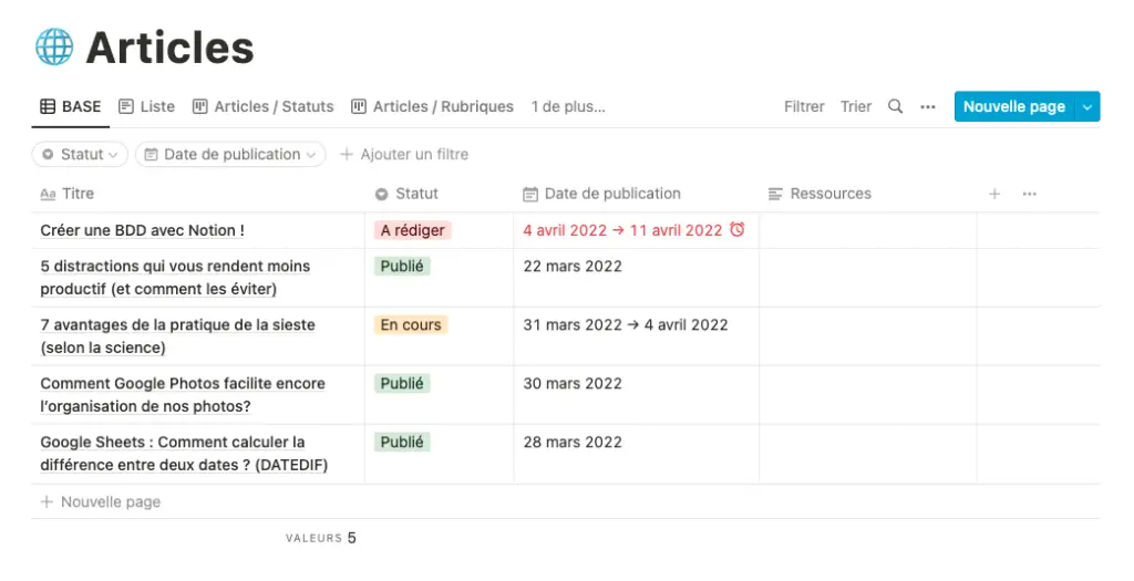 vue table notion