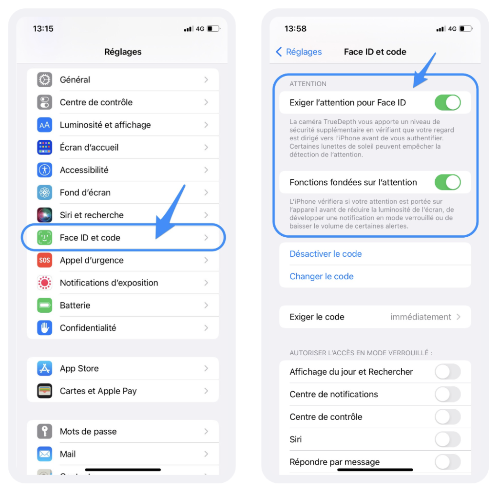 attention face ID iphone