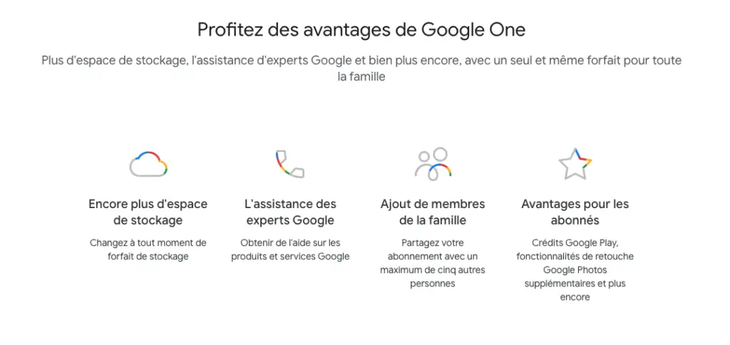 avantages google one