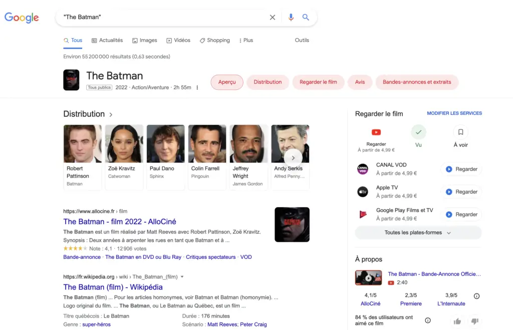movie search google