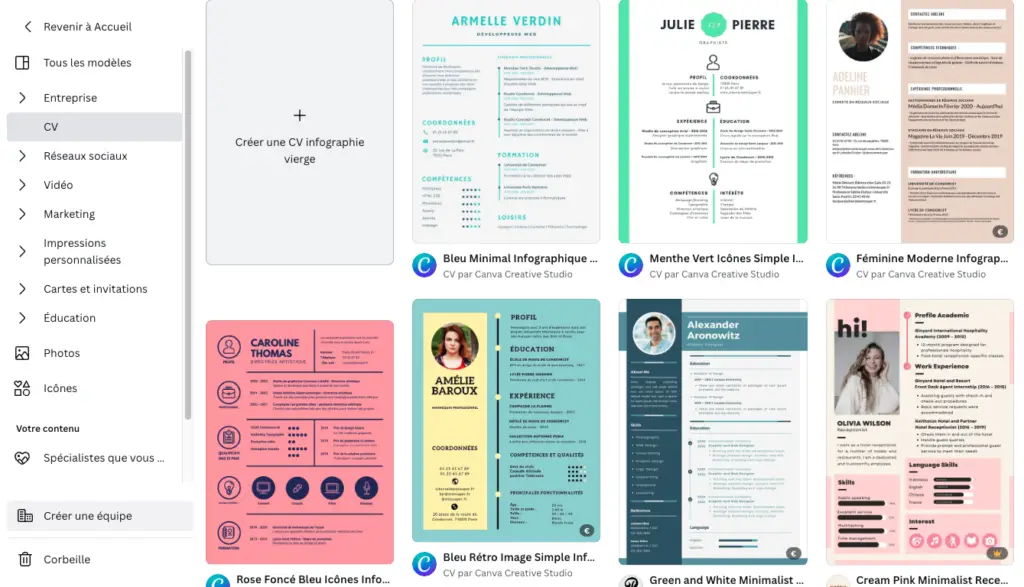 CV infographie